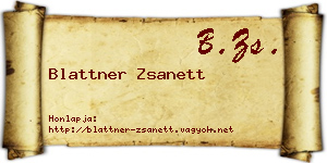 Blattner Zsanett névjegykártya